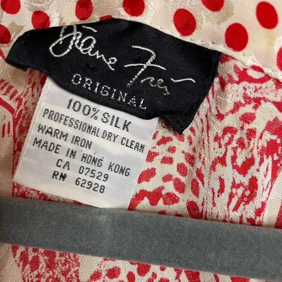 Diane Fries Red & White Vintage Dress - Picture 2 of 9